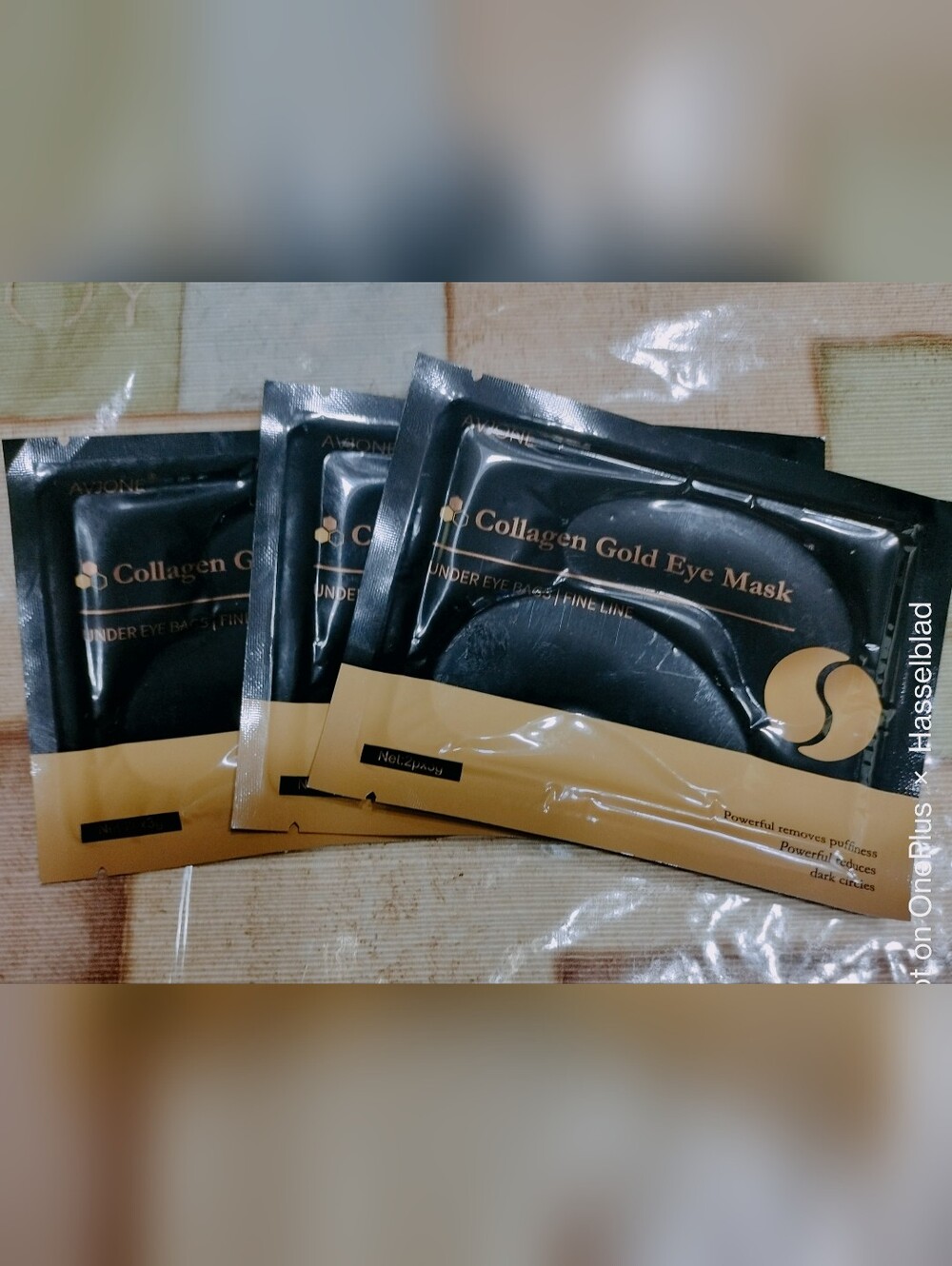 Collagen Gold Eye Mask - Black & Gold Under-Eye Patches (3)
